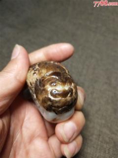 和田玉黑皮巧雕金蟾